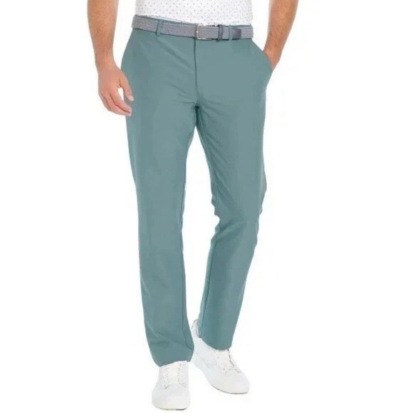 NWT Greg Norman Men's Golf Performance Pant‎ GREEN 30x32 Lightweight Stretch - Picture 1 of 7